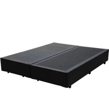 Imagem de Cama Box Base Casal Bipartido Blindado Sintético  - Real Comfort Estof