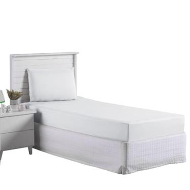 Imagem de Jogo Lençol Roupa Cama Box Elastico Solteiro 2 Pçs Fronha Simples Basi