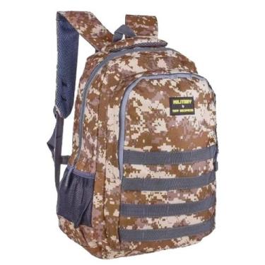 Imagem de Mochila Escolar Camuflada Militar Exercícito Reforçada Tam G Faculdade