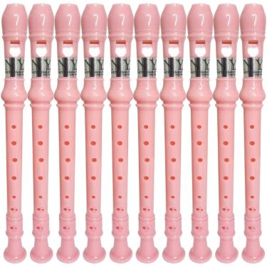 Imagem de Kit 25 Flautas Doce Germânica Rosa Claro FL 20G New York