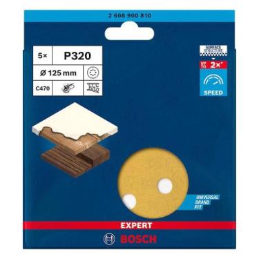 Imagem de Disco de Lixa Bosch EXPERT C470 125mm G320, 5 peças