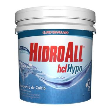 Imagem de Balde Cloro Granulado Hcl Hypo Hipoclorito de Calcio 10kg Hidroall