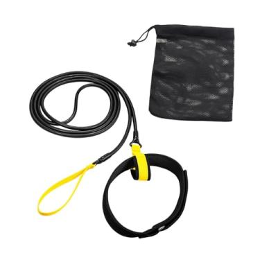 Imagem de menolana Cinturão de resistência de natação, cinto de treinamento de bungee de natação, cinto de arnês portátil, treino profissional de treino, Pull Grande 6m Amarelo
