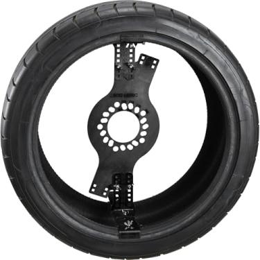 Imagem de Ferramenta de Maquete de Medição de Tamanho de Pneu/Aro do Simulador de Montagem da Roda, Suporta Diâmetros de Roda de 14 a 20 Polegadas e Larguras de Roda de 17 a 10 Polegadas, Padrão de Parafuso de