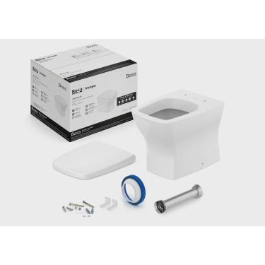 Imagem de Kit de Bacia Convencional Assento pp com Queda Amortecida e Complementos de Instalação Boss Roca