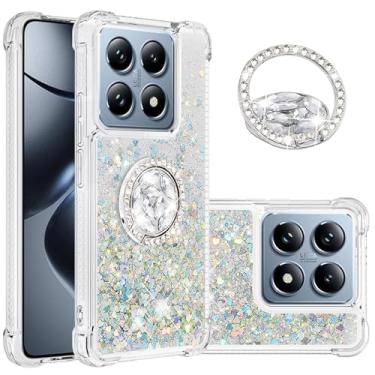 Imagem de Monwutong Capa de ajuste fino para Xiaomi 14T, capa para Xiaomi 14T Pro, capa de silicone com efeito areia movediça líquida de TPU macio, capa de proteção de tela e câmera para Xiaomi 14T/14T Pro