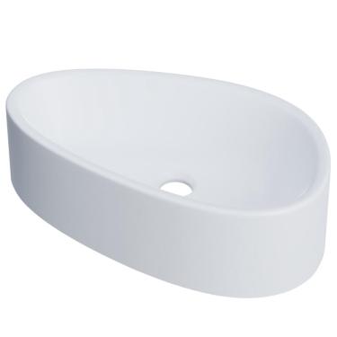 Imagem de Cuba de Apoio Gota Para Banheiro Lavabo C01 BG43W Branca Matte Fosca - Lyam