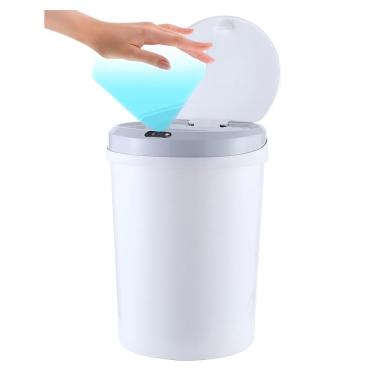 Imagem de Lixeira sensor automatica 9L abertura inteligente grande cozinha banheiro branca