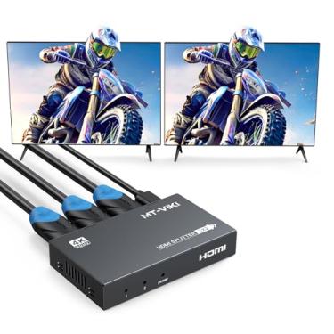 Imagem de MT-VIKI Divisor Hdmi 4K A 60 Hz, Divisor Hdmi 1 Entrada 2 Saídas, Rgb 4:4:4, Hdmi 2.0B, Hdcp 2.2, 18 Gbps, Distribuidor Full Uhd Para Ps4 Fire Stick Hdtv