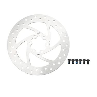 Imagem de 6 parafuso de parafuso 160 mm Rotor de freio de disco Rotor de freio de scooter elétrico de aço inoxidável com 6 parafusos para modificação da scooter elétrica Dissipação de calor