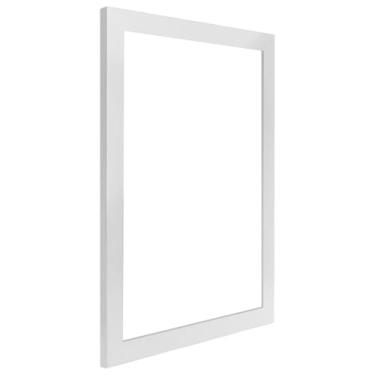 Imagem de Armação de Moldura Lisa Para Quadros e Placas Decorativas Revestida - 2x1 Cor:BRANCO;Tamanho:15X21 CM