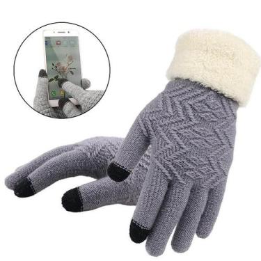 Imagem de Luvas Inverno Touch Screen Toque Celular Frio Vento Feminina - Modas F