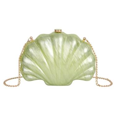 Imagem de Bolsa feminina Seashell Evening Bag Mermaid Chain Strap Clutch Shoulder Bag, 03 - Verde
