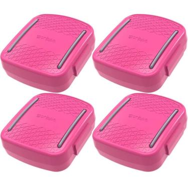 Imagem de 4 Porta Cotonetes Rosa Crippa para Viagem com Elástico Interno Portátil Guardar Acessórios