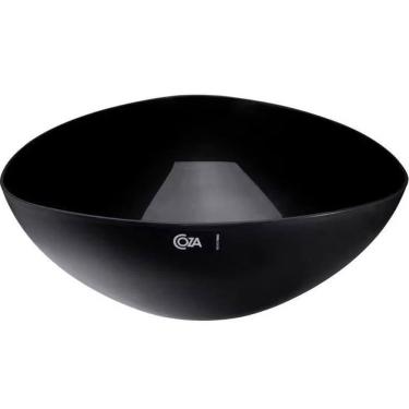 Imagem de Saladeira Triangular 5L Grande Essential 31cm Preto Pipoca Salada Frutas Coza