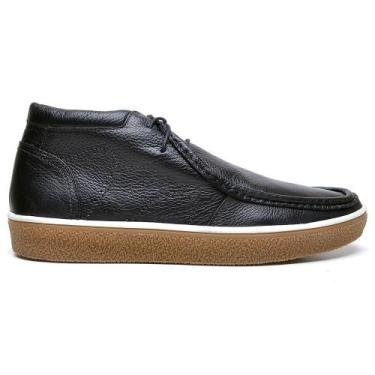 Imagem de Sapato Masculino Couro Cadarço Cano Baixo Clássico - Reta Oposta, 41, 