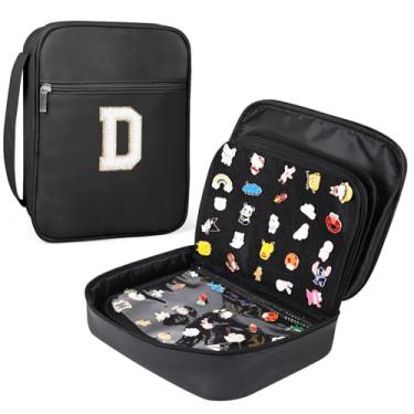 Imagem de Fruobeyla Bolsa para exibição de pinos, livro de troca de pinos de poliuretano com 8 páginas, placa de suporte de pinos esmaltados à prova d'água, adequada como estojo de exibição de coleção de pinos