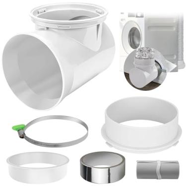 Imagem de Cotovelo de ventilação de secador de 90 graus, kit de conector de ventilação para mangueira de 10 cm, adaptador de tubo de duto de mangueira de 10 cm, acessório de conexão de ângulo reto para espaços