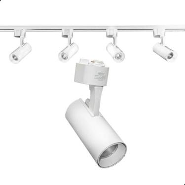 Imagem de Kit 4 Spot Led 7w e Trilho Eletrificado 1m 127v 220v Bivolt Moderno Ec