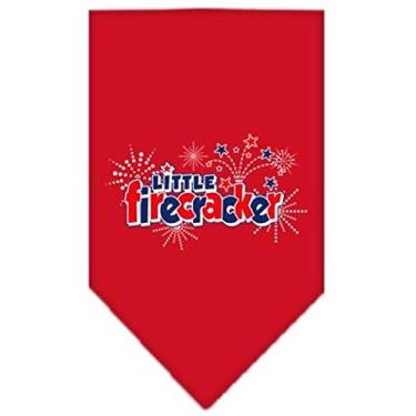 Imagem de Mirage Pet Products Little Firecracker Bandana estampada em tela, grande, vermelha