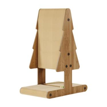 Imagem de WeiLaiKeQi Gato scratcher gato arranhando papelão de papel pequeno almofada de arranhões para proteção de parede e sofá, Cor de Madeira