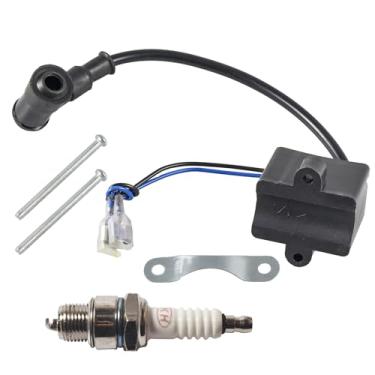 Imagem de Kit de vela de ignição JRL para caixa CDI para motores de 2 tempos de 49cc 50cc 60cc 66cc 80cc ATV Quad Go Kart Moped Scooter Motor Motorizado Bicicleta