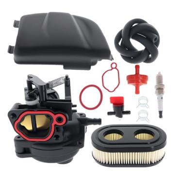 Imagem de Bolounzaw Carburador 799584 para Troy Bilt TB110 TB200, 09P702 103M02 104M02, 550EX 625EX 675EX 725EXI 163cc com kit de tampa de filtro de ar