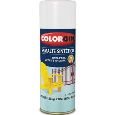 Imagem de Tinta Spray Esmalte Sintético 350ml Branco Gelo - 739 - COLORGIN - She