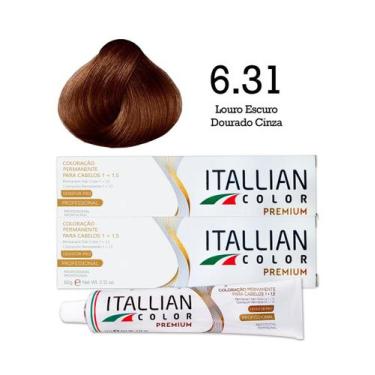 Imagem de 2 Unidades Coloração Itallian Color 6.31 Louro Escuro Dourado Cinza - 