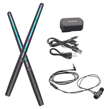 Imagem de YIJU Conjunto de Bateria de Ar Elétrica Profissional, Instrumento de Percussão Silencioso, Baquetas de Ar Leves com Conversor para Crianças E Adultos, Sem Pedal