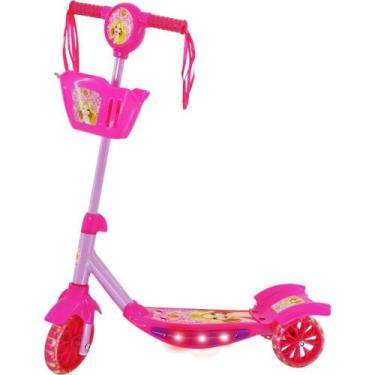 Imagem de Patinete Rosa com Luz,som e Cesta - DM TOYS