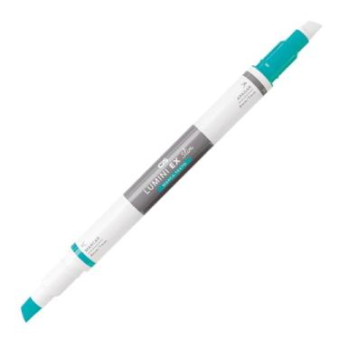 Imagem de Marca-Texto CIS Lumini EX Slim, Duas pontas, Marca e Apaga, Verde, Caixa com 6 unidades