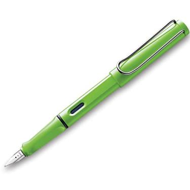 Imagem de LAMY safari green - Caneta tinteiro com grip ergonômico e pena de aço polido M - ideal para escrita e caligrafia - incluindo cartucho azul LAMY T 10