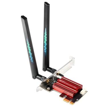 Imagem de Placa de Rede Wifi, Wireless WiFi 6E, Wi-Fi 6 Bluetooth 5.3, Placa Wifi 5374Mbps Bluetooth 5.3 Win10