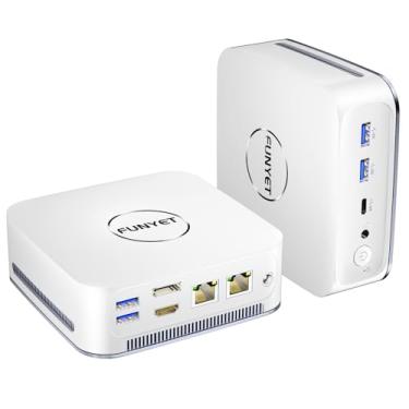 Imagem de FUNYET Mini Pc Para Jogos, Computador De Mesa Com Intel Alder Lake N95 De 12ª Geração (Até 3,4 Ghz), 16 Gb De Ram Ddr4, Ssd De 1 Tb, Compatível Com Monitores 4K, Windows 11 Pro, Branco