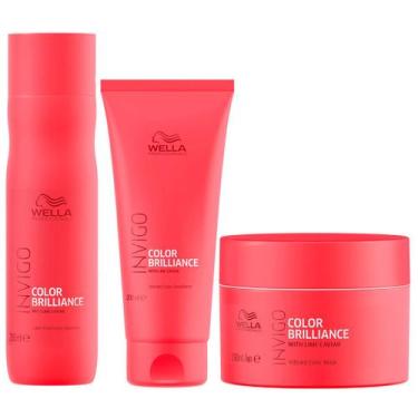 Imagem de Wella Invigo Color Brilliance Shampoo 250ml, Condicionador 200ml e Más