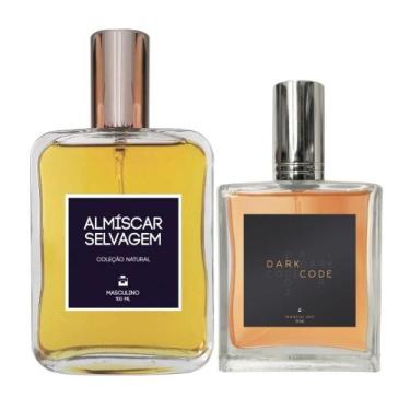 Imagem de Kit Perfume Masc. Almíscar Selvagem 100ml + Dark Code 50ml - Essência 