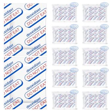 Imagem de Lidisanita Absorventes De Oxigênio 400 Cc Para Armazenamento Alimentos A Longo Prazo, 100 Unidades (10 Pacotes 10) - Sacos Mylar Alta Qualidade, Recipientes Herméticos, Liofilizador E Desidratador,