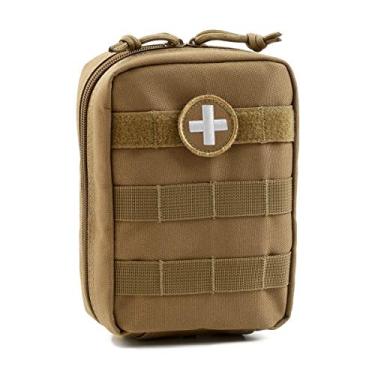 Imagem de Orca Tactical Bolsa médica Molle de primeiros socorros - Bolsa IFAK resistente - Organizador médico vazio para militares, paramédicos, policiais, acampamento, caminhada (coiote)