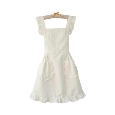 Imagem de Avental De Cozinha Feminino Verão Fino Respirável Fofo Princesa Roupa 