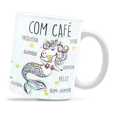 Imagem de Caneca Porcelana Unicornio Com Café/Sem Café