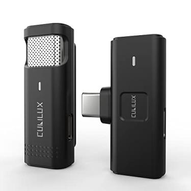 Imagem de Cubilux Microfone de lapela USB C sem fio compatível com iPhone 15+/15 Pro Max, iPad Pro/Air 5 4, MacBook, Samsung S24/S23/S22/S21/S20, Tab S9/S8/S7, Pixel 8/7/6 Pro, Mini microfone de lapela tipo C