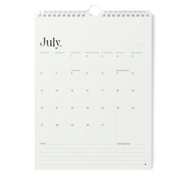 Imagem de Karto Calendário de parede 2025-2026 - vertical 21,5 x 28 cm de julho de 2025 a dezembro de 2026 - Aumente sua produtividade e planejamento fácil com o calendário mensal estético - bege novo