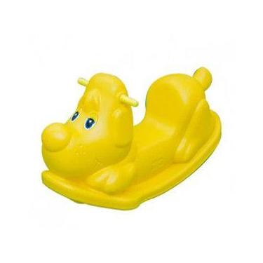 Imagem de Gangorra Infantil em Formato de Cachorrinho  Brinquedo Colorido para P