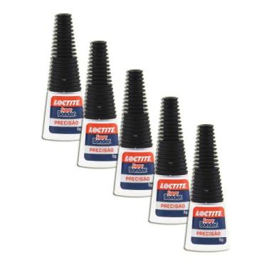 Imagem de Super Bonder Loctite Cola Forte 5 Gramas Kit 5