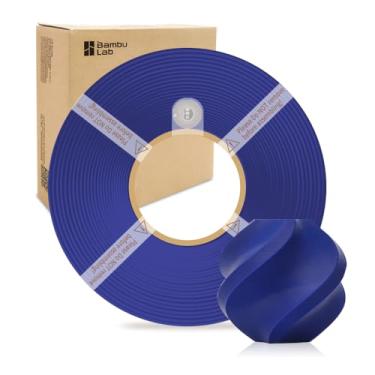Imagem de Bamboo Lab PETG HF refil filamento 1,75 mm de alta velocidade, fácil de imprimir, textura suave, ecológico com RFID para Bambu Lab X1, P1, série A1 1 kg (2,2 lbs), exclui carretel +/- 0,03 mm (azul
