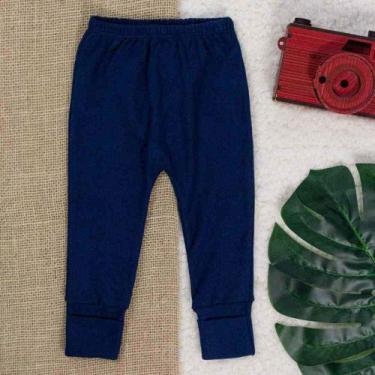 Imagem de Calça Bebê Algodão Suedine com Pé Reversível - Era Uma Vez, Marinho, 6