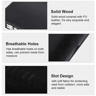 Imagem de aqxreight Reed Box OBOE REEDS CASO OBOE CABELA DE CAPARO DE CAPARO DE CABELO DE CAPELA PU DE MUITO CAIXA DE CASA DE CASA PARA 20PCS OBOE REEDS #3 PAR (20pcs)