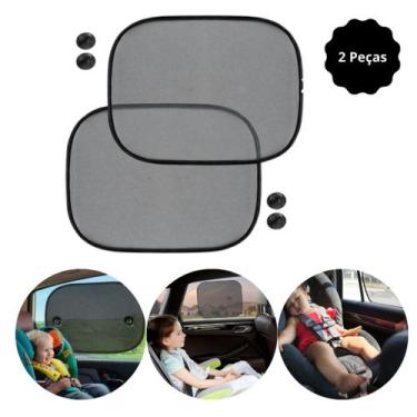 Imagem de Kit Tapa Sol Protetor Solar Infantil Dobrável Vidro Lateral/Traseiro P