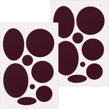 Imagem de Pndeyo 16 peças de remendos de jaqueta acolchoada, adesivo autoadesivo de reparo de tecido de nylon, adesivo oval redondo à prova d'água para casacos, roupas, tendas, sacos de dormir, calças de esqui,